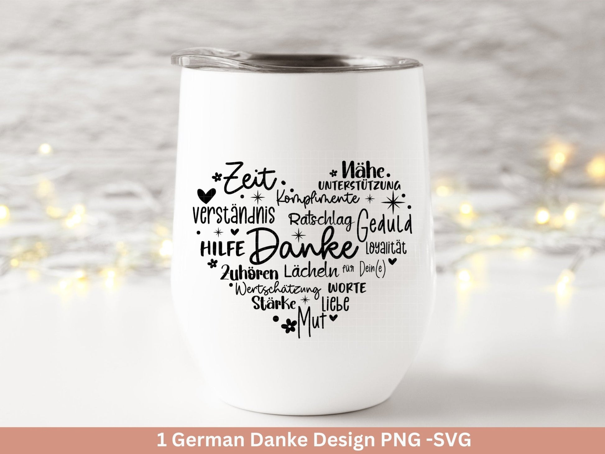 Deutsche Plotterdatei Herz Danke- Plotterdatei Muttertag svg - Herz svg - Deutsche Sprüche svg - Plotterdatei Danke - Cricut Silhouette