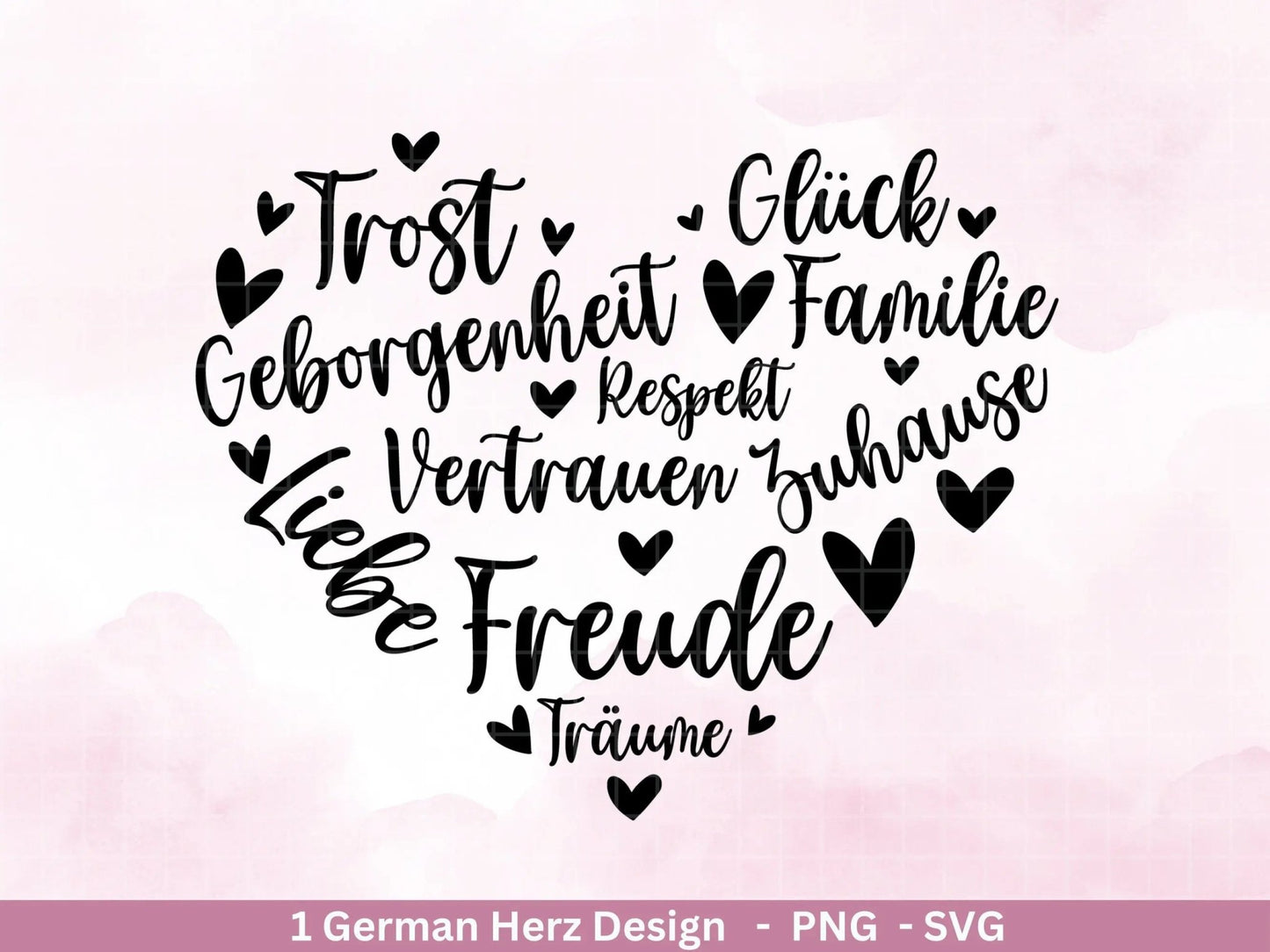 Deutsche Plotterdatei Herz Du bist - Plotterdatei Muttertag svg - Herz svg - Deutsche Sprüche svg - Plotterdatei Geburtstag - Cricut Datei