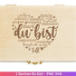 Deutsche Plotterdatei Herz Du bist - Plotterdatei Muttertag svg - Herz svg - Deutsche Sprüche svg - Plotterdatei Geburtstag - Cricut Datei