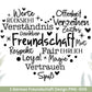 Deutsche Plotterdatei Herz Freundschaft- Plotterdatei Beste Freunde svg - Herz svg - Deutsche Sprüche svg - Freundin - Cricut Silhouette