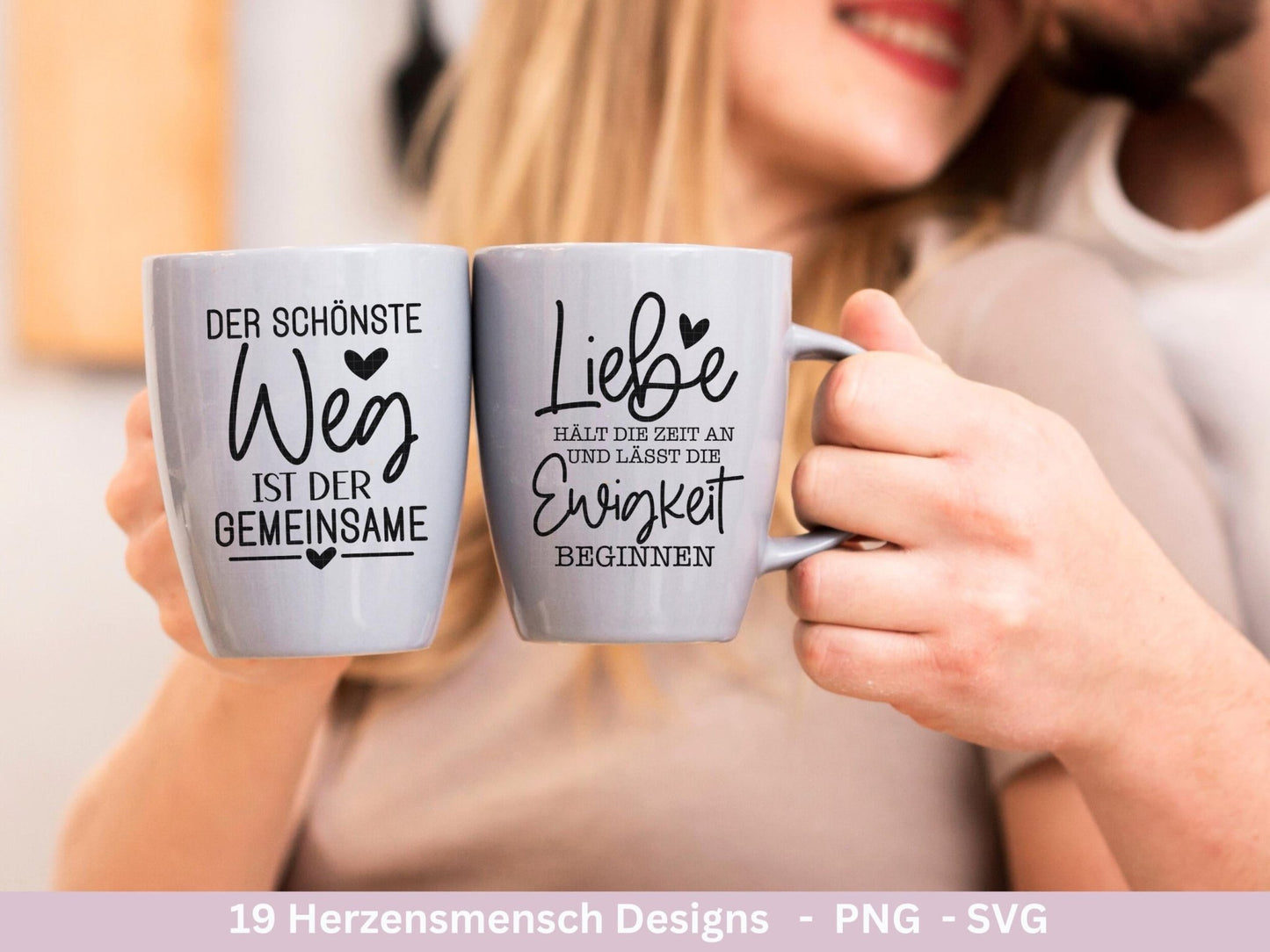 Deutsche Plotterdatei Herzensmensch - Danke Svg - Best Friends Svg - Von Herzen svg - Cricut - Lieblingsmensch Svg - Liebe svg - Laserdatei - EmidaDesign