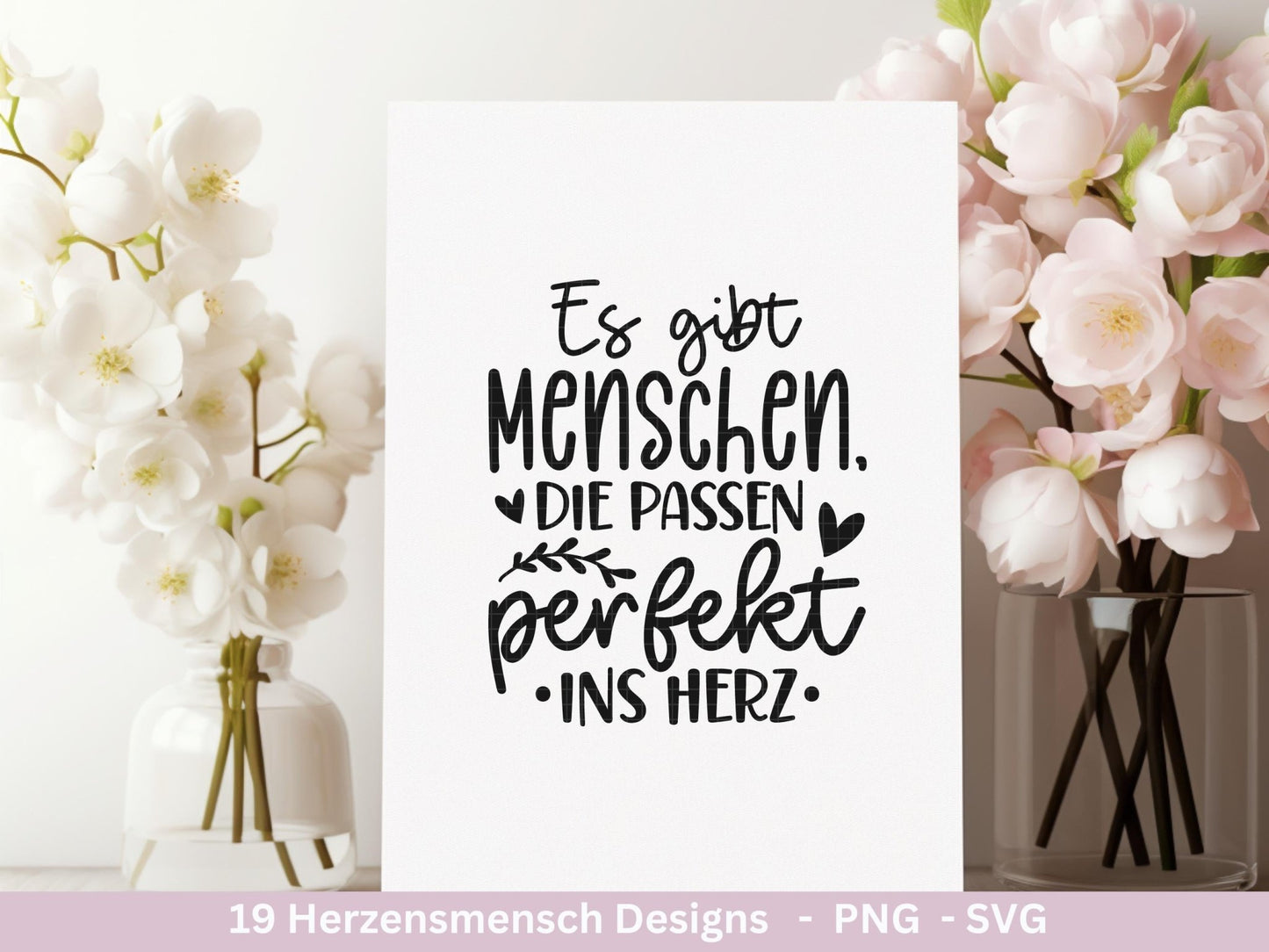 Deutsche Plotterdatei Herzensmensch - Danke Svg - Best Friends Svg - Von Herzen svg - Cricut - Lieblingsmensch Svg - Liebe svg - Laserdatei - EmidaDesign