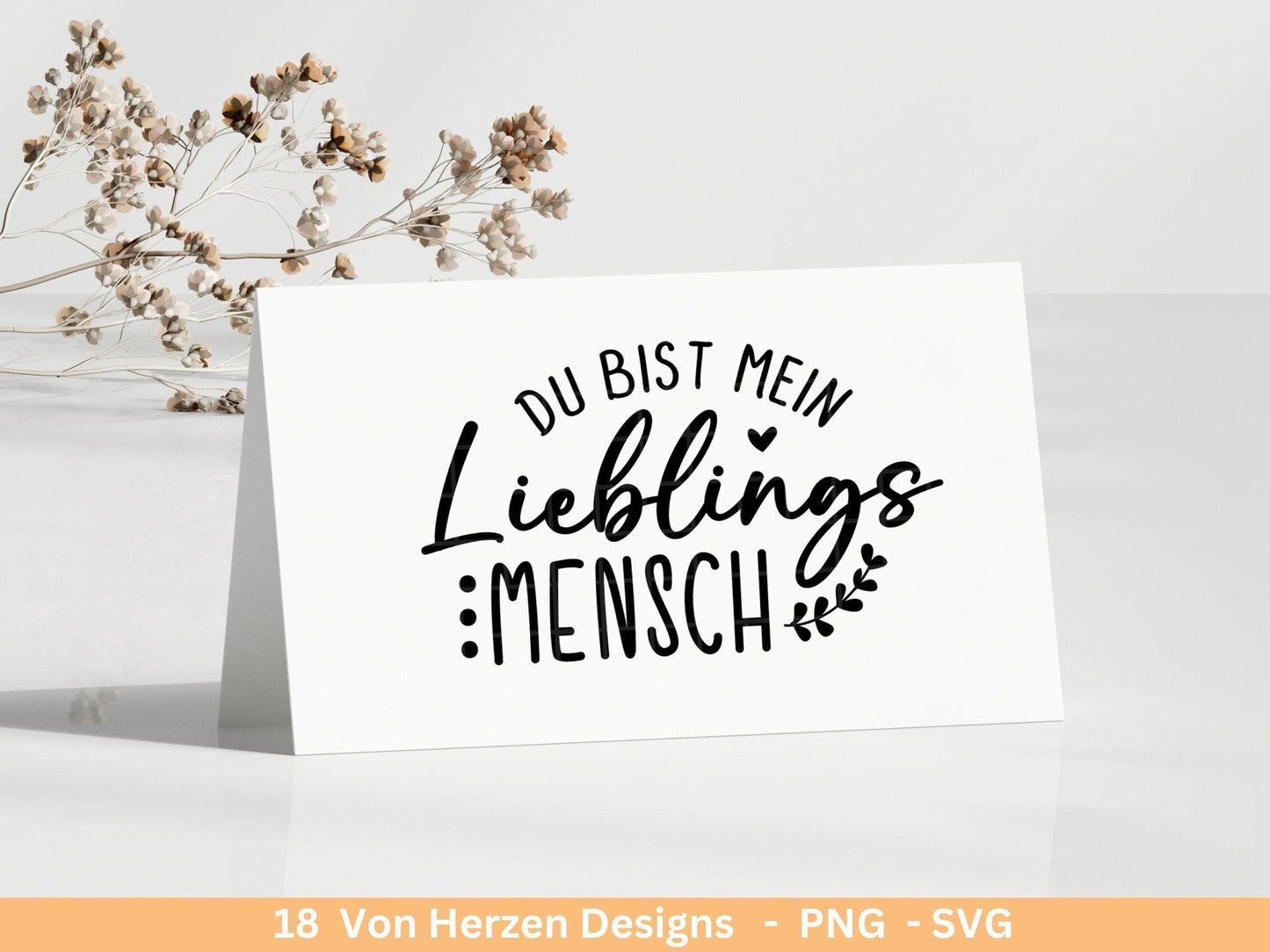 Deutsche Plotterdatei Herzensmensch- Danke Svg - Best Friends Svg - Von Herzen svg Cricut - Lieblingsmensch Svg - Schön das es dich gibt - EmidaDesign