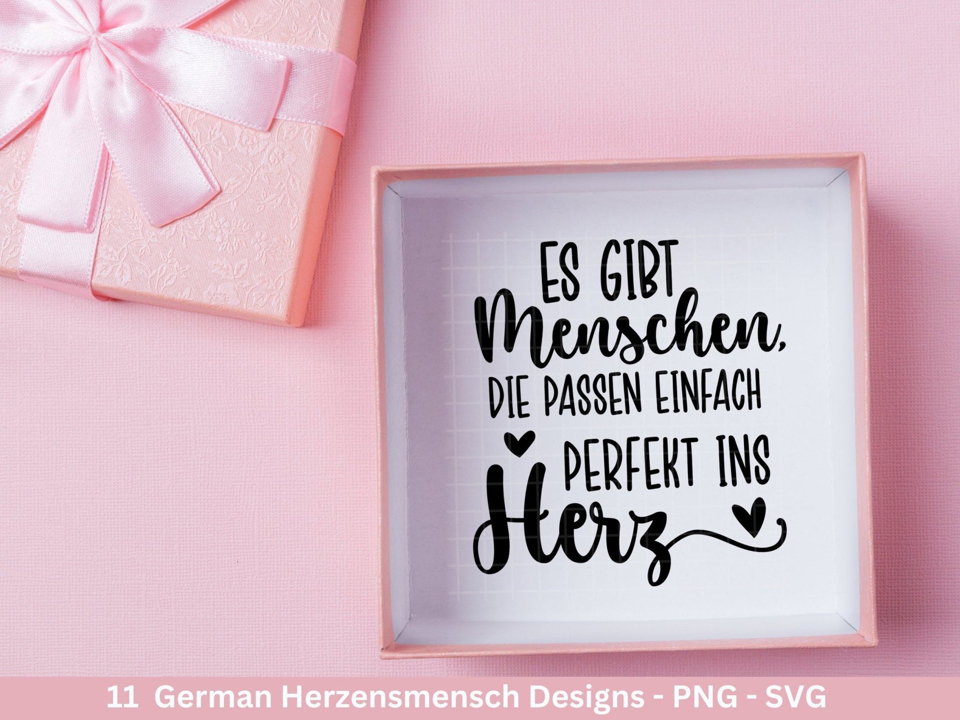 Deutsche Plotterdatei Herzensmensch- Danke Svg - Best Friends Svg - Von Herzen svg Cricut - Lieblingsmensch Svg - Schön das es dich gibt - EmidaDesign