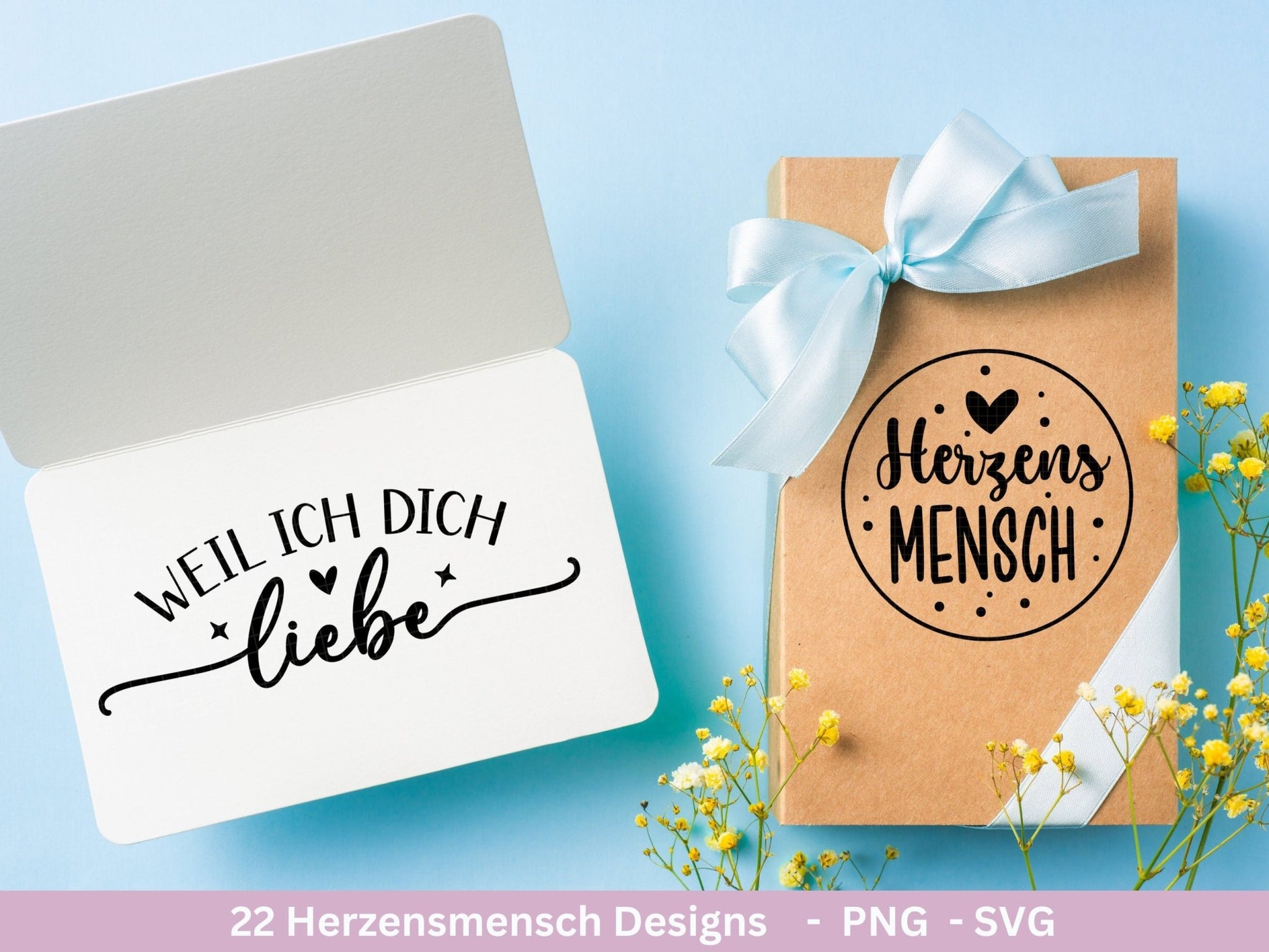 Deutsche Plotterdatei Herzensmensch - Danke Svg - Best Friends Svg - Von Herzen svg Cricut - Lieblingsmensch Svg - Schön das es dich gibt - EmidaDesign