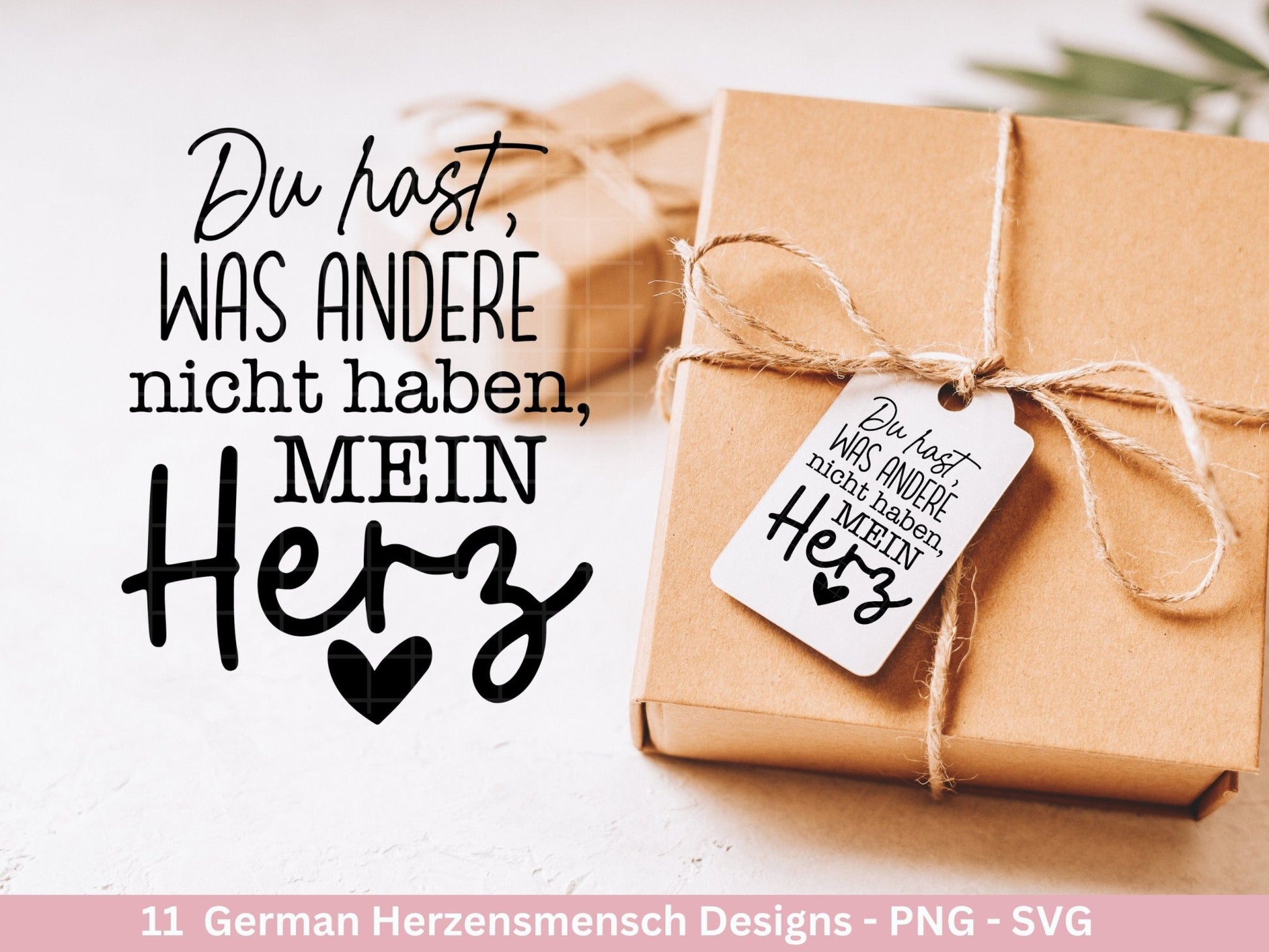 Deutsche Plotterdatei Herzensmensch- Danke Svg - Best Friends Svg - Von Herzen svg Cricut - Lieblingsmensch Svg - Schön das es dich gibt - EmidaDesign