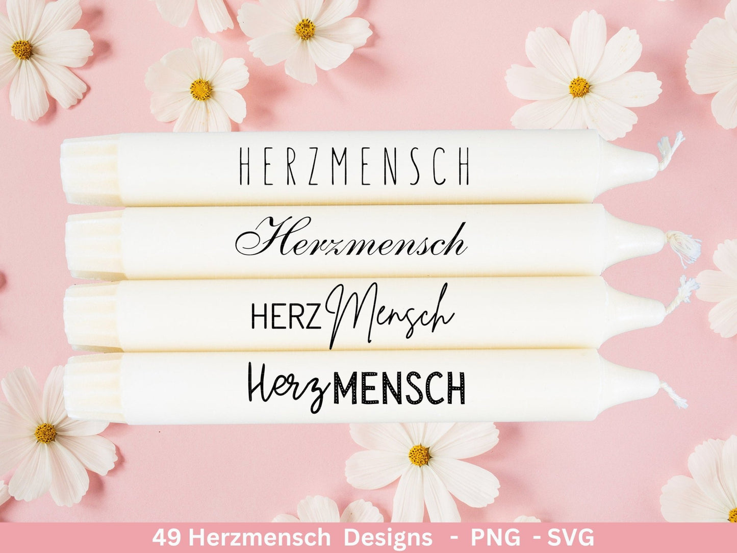 Deutsche Plotterdatei Herzmensch - Du bist toll - Lieblingsmensch - Cricut Silhouette Studio - Herzmensch Geschenk - Mit Liebe SVG Bundle - EmidaDesign