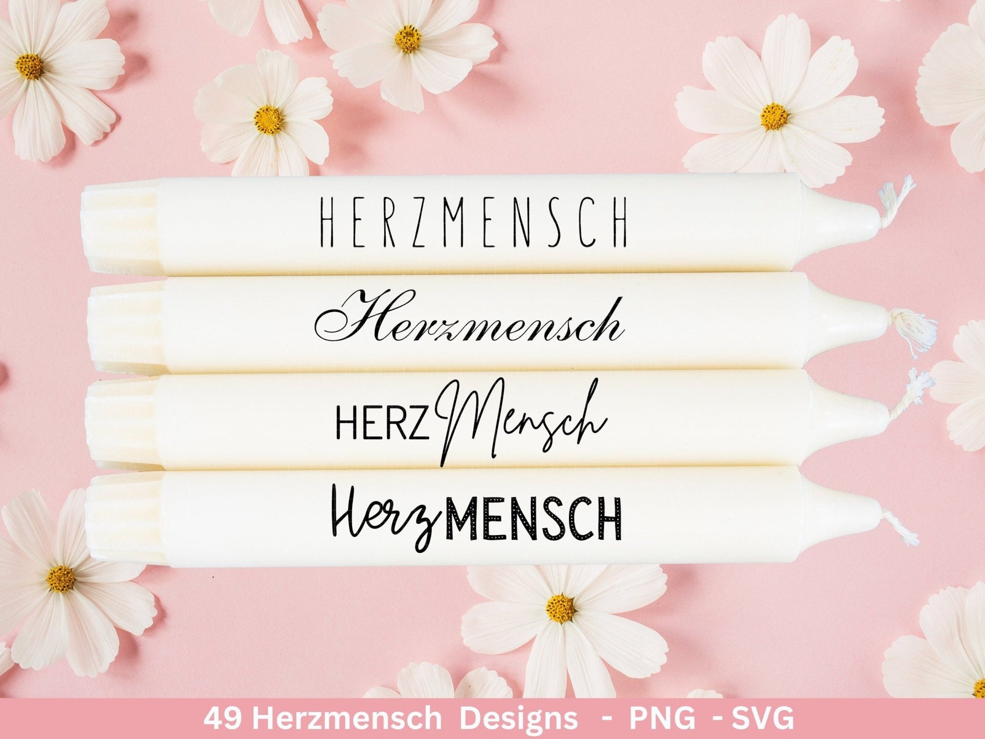 Deutsche Plotterdatei Herzmensch - Du bist toll - Lieblingsmensch - Cricut Silhouette Studio - Herzmensch Geschenk - Mit Liebe SVG Bundle - EmidaDesign