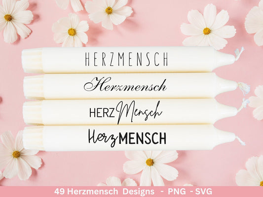 Deutsche Plotterdatei Herzmensch - Du bist toll - Lieblingsmensch - Cricut Silhouette Studio - Herzmensch Geschenk - Mit Liebe SVG Bundle - EmidaDesign