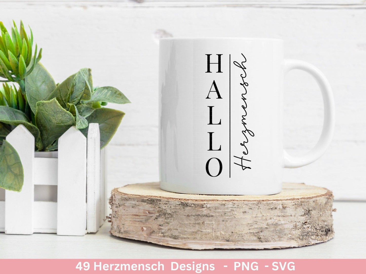 Deutsche Plotterdatei Herzmensch - Du bist toll - Lieblingsmensch - Cricut Silhouette Studio - Herzmensch Geschenk - Mit Liebe SVG Bundle - EmidaDesign