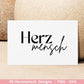 Deutsche Plotterdatei Herzmensch - Du bist toll - Lieblingsmensch - Cricut Silhouette Studio - Herzmensch Geschenk - Mit Liebe SVG Bundle - EmidaDesign