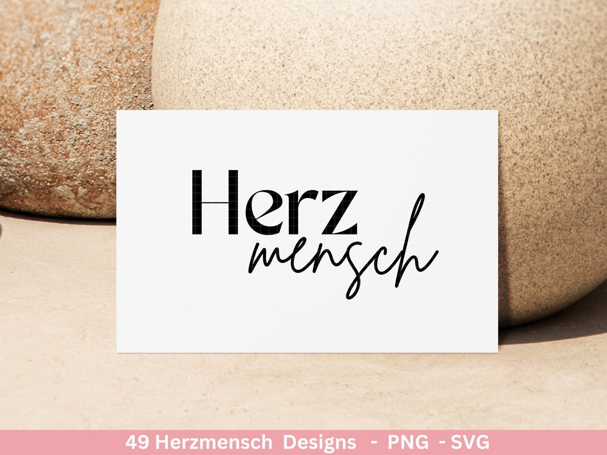 Deutsche Plotterdatei Herzmensch - Du bist toll - Lieblingsmensch - Cricut Silhouette Studio - Herzmensch Geschenk - Mit Liebe SVG Bundle - EmidaDesign