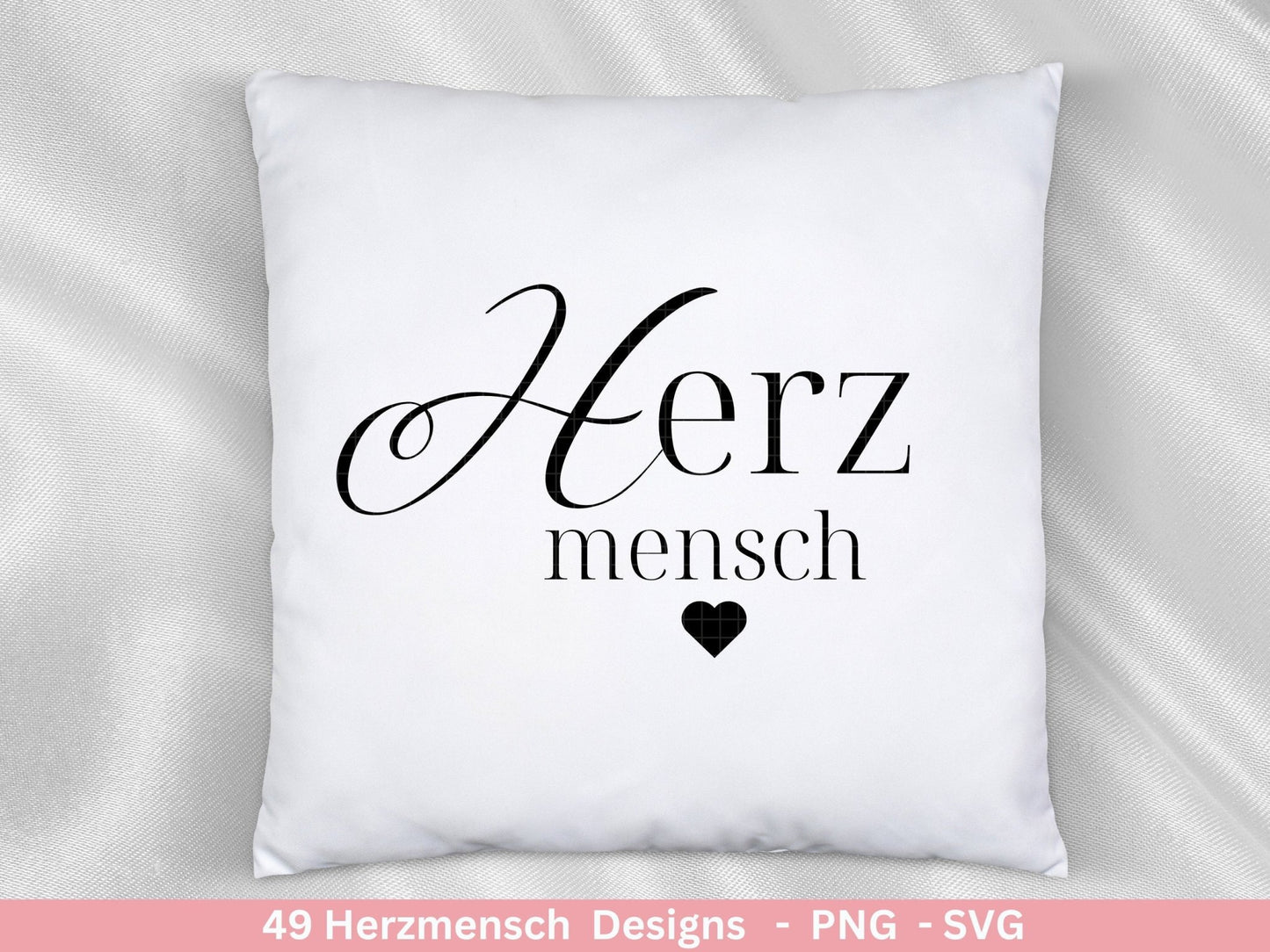 Deutsche Plotterdatei Herzmensch - Du bist toll - Lieblingsmensch - Cricut Silhouette Studio - Herzmensch Geschenk - Mit Liebe SVG Bundle - EmidaDesign