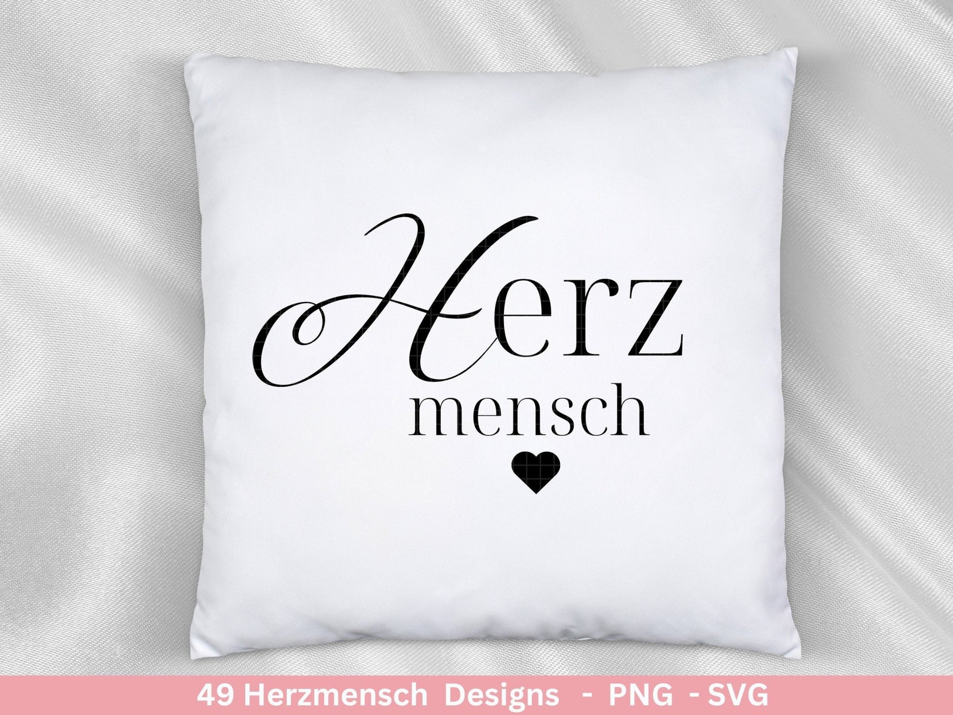 Deutsche Plotterdatei Herzmensch - Du bist toll - Lieblingsmensch - Cricut Silhouette Studio - Herzmensch Geschenk - Mit Liebe SVG Bundle - EmidaDesign