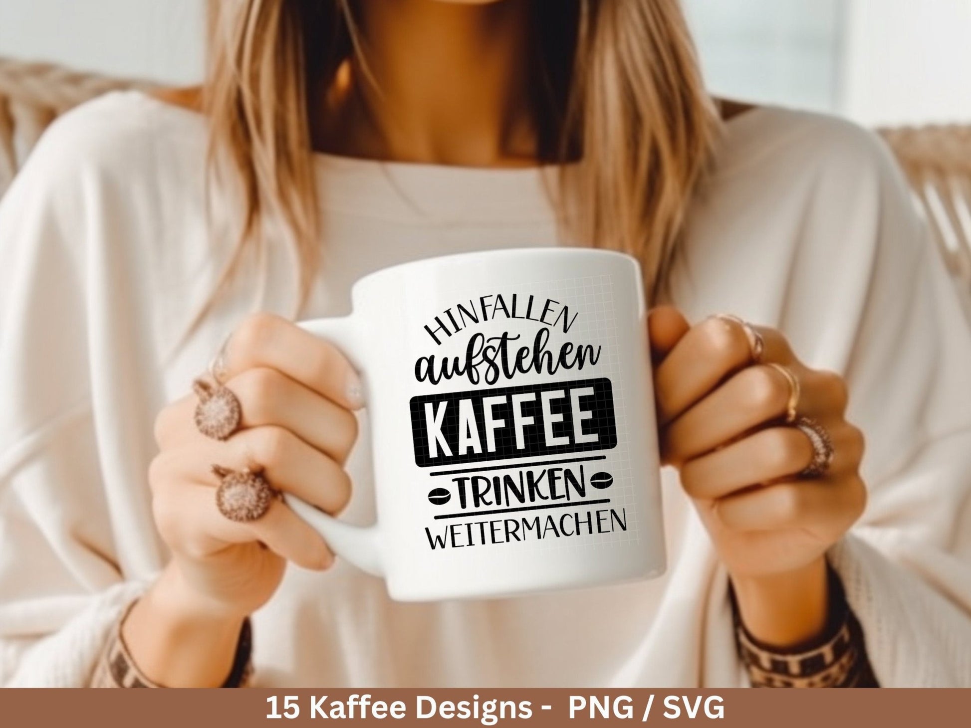 Deutsche Plotterdatei Kaffee - Kaffee svg Bundle - Kaffeetasse svg - Deutsche Sprüche Kaffee - Cricut Silhouette - Kaffee trinken lustig