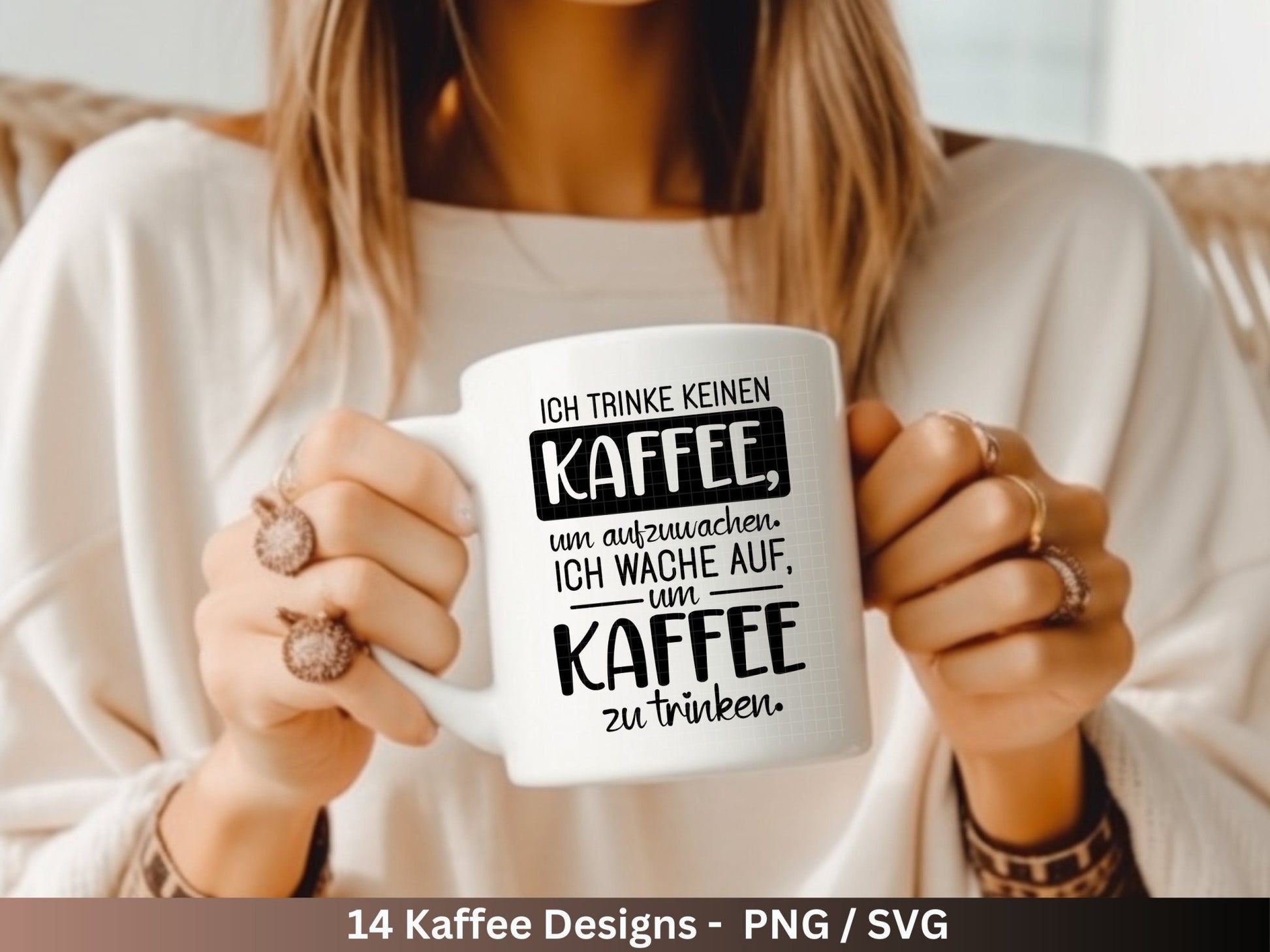 Deutsche Plotterdatei Kaffee - Kaffee svg Bundle - Kaffeetasse svg - Deutsche Sprüche Kaffee - Cricut Silhouette - Kaffee trinken lustig