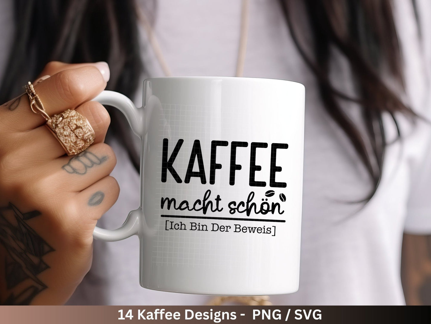 Deutsche Plotterdatei Kaffee - Kaffee svg Bundle - Kaffeetasse svg - Deutsche Sprüche Kaffee - Cricut Silhouette - Kaffee trinken lustig