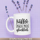 Deutsche Plotterdatei Kaffee - Kaffee svg Bundle - Kaffeetasse svg - Deutsche Sprüche Kaffee - Cricut Silhouette Studio Plotterdatei SVG