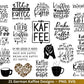 Deutsche Plotterdatei Kaffee - Kaffee svg Bundle - Kaffeetasse svg - Deutsche Sprüche Kaffee - Cricut Silhouette Studio Plotterdatei SVG