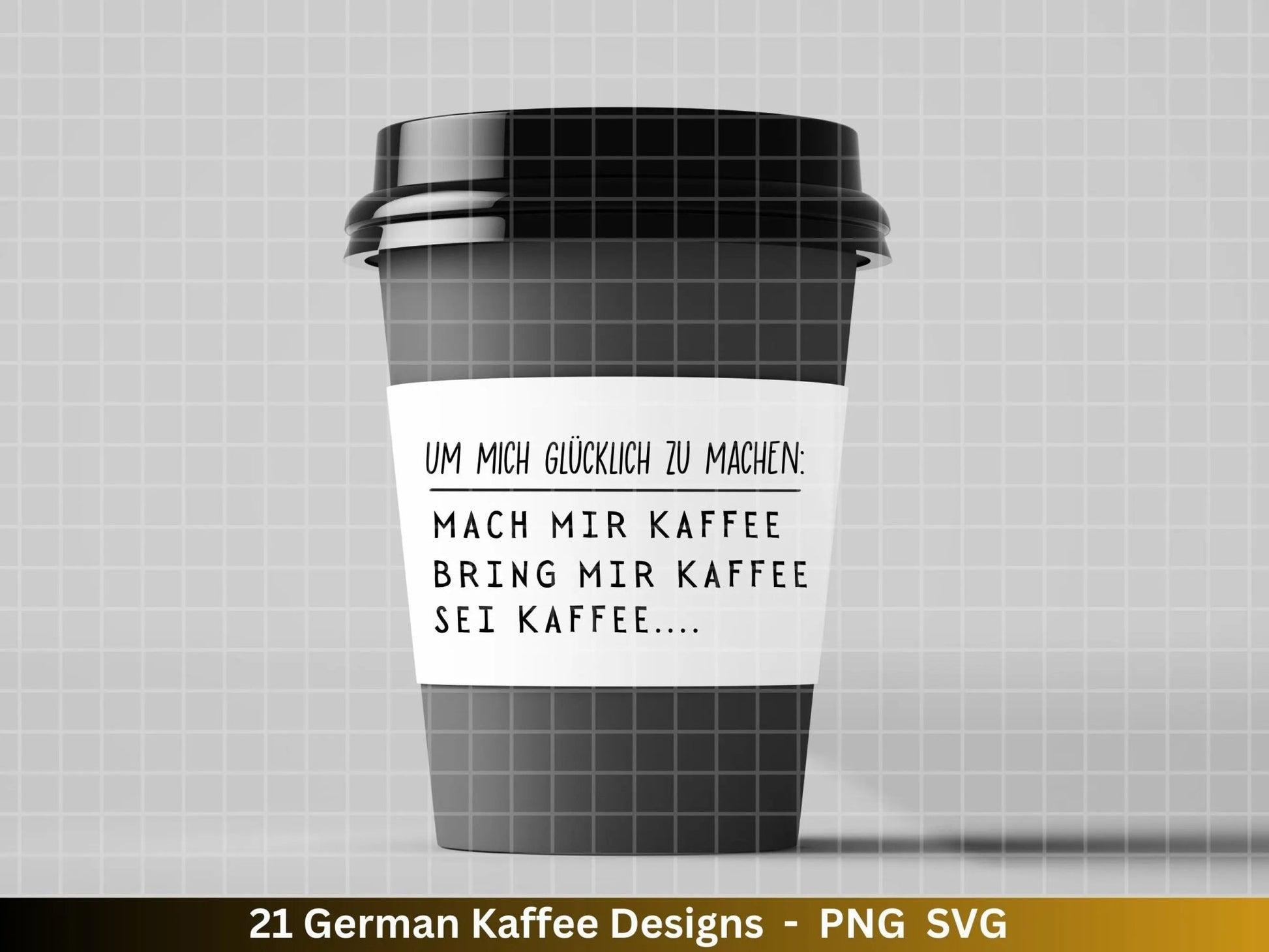 Deutsche Plotterdatei Kaffee - Kaffee svg Bundle - Kaffeetasse svg - Deutsche Sprüche Kaffee - Cricut Silhouette Studio Plotterdatei SVG