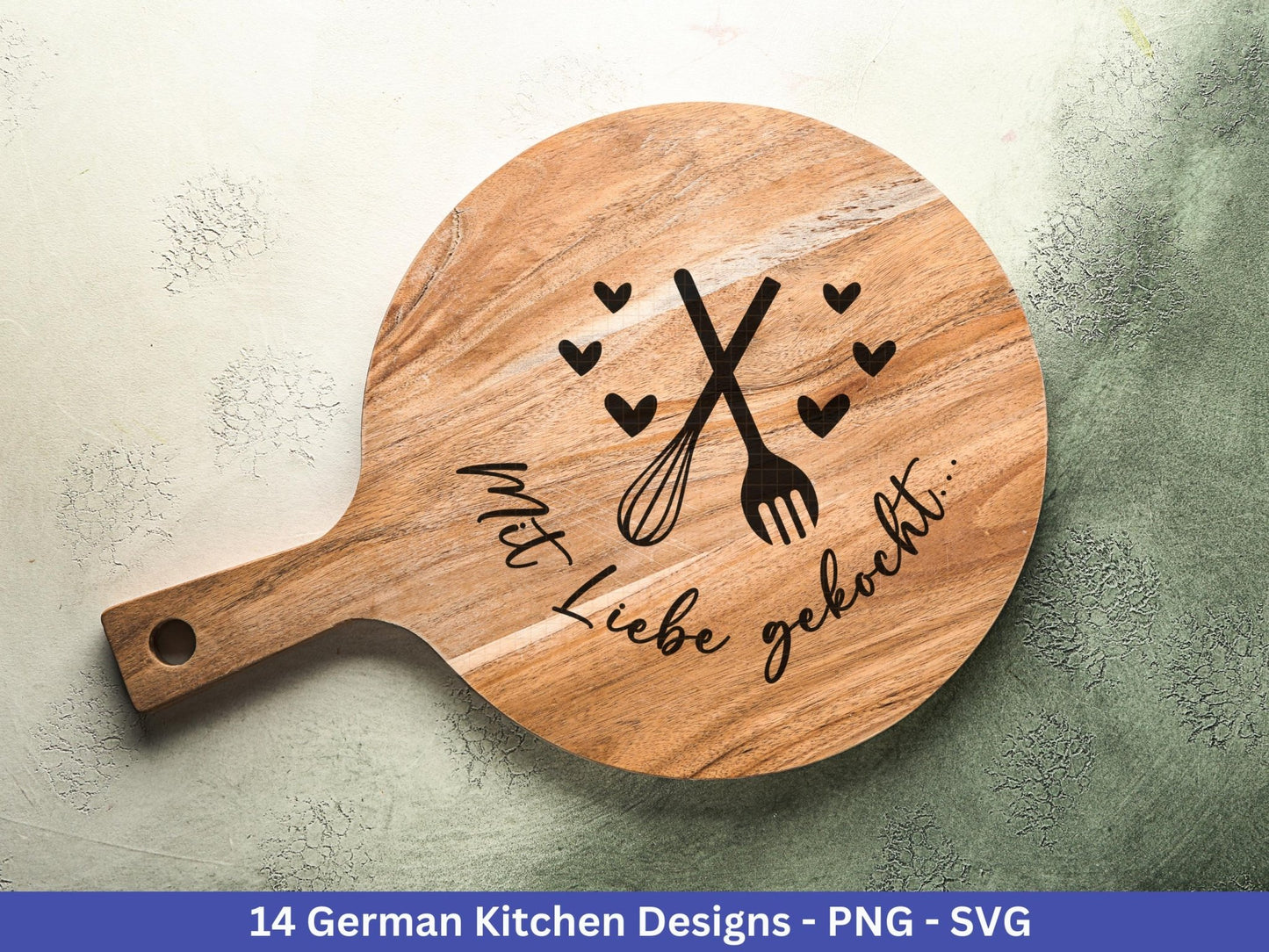 Deutsche Plotterdatei Küche Svg - Kochen svg Bundle - Chefkoch svg - Deutsche Sprüche Kochen - Cricut Silhouette - Laserdatei Kochen - EmidaDesign