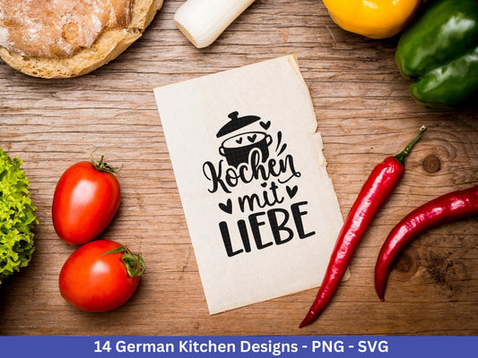 Deutsche Plotterdatei Küche Svg - Kochen svg Bundle - Chefkoch svg - Deutsche Sprüche Kochen - Cricut Silhouette - Laserdatei Kochen - EmidaDesign