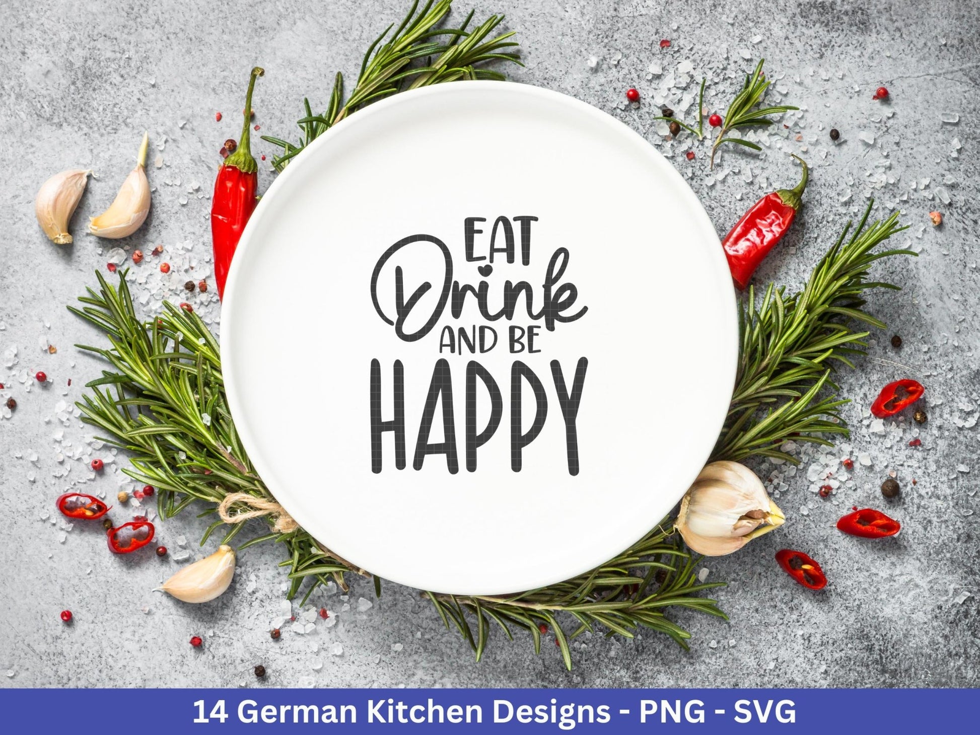 Deutsche Plotterdatei Küche Svg - Kochen svg Bundle - Chefkoch svg - Deutsche Sprüche Kochen - Cricut Silhouette - Laserdatei Kochen - EmidaDesign