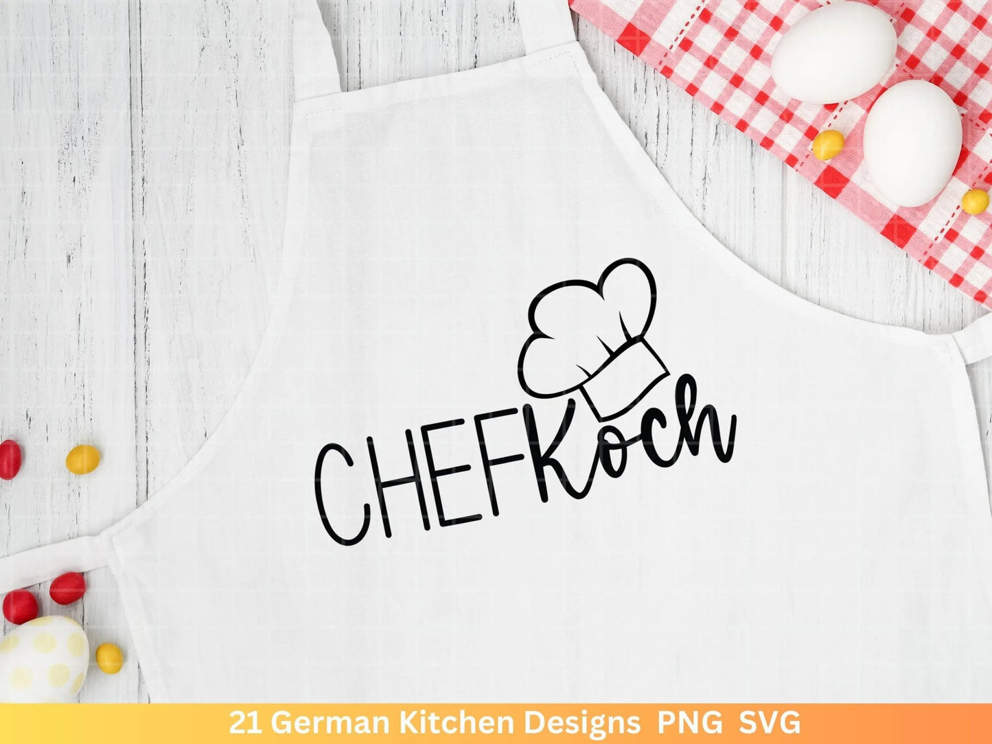 Deutsche Plotterdatei Küche Svg - Kochen svg Bundle - Chefkoch svg - Deutsche Sprüche Küche - Cricut Silhouette Studio Plotterdatei SVG