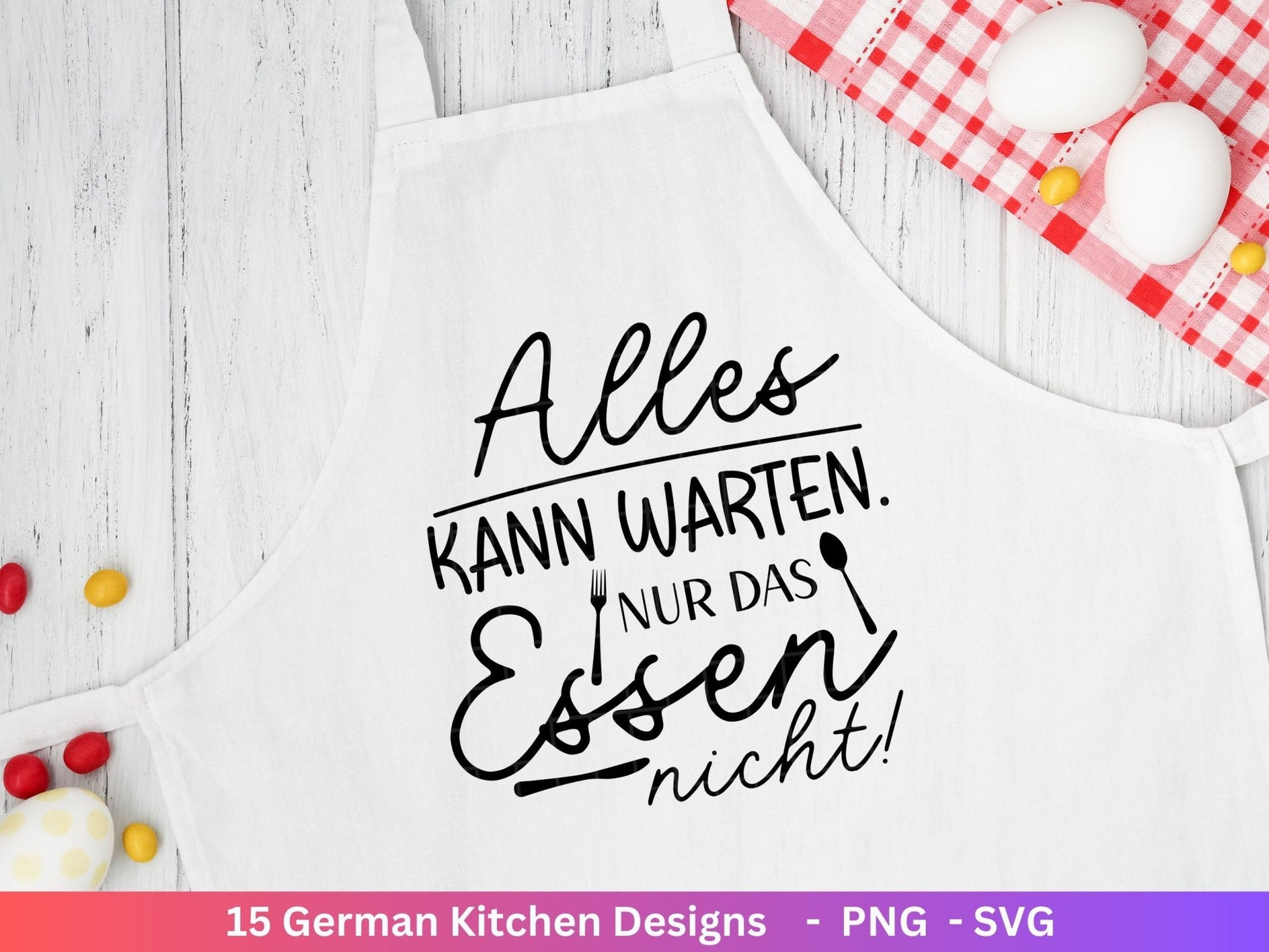 Deutsche Plotterdatei Küche Svg - Kochen svg Bundle - Chefkoch svg - Deutsche Sprüche Küche - Cricut Silhouette Studio Plotterdatei SVG - EmidaDesign