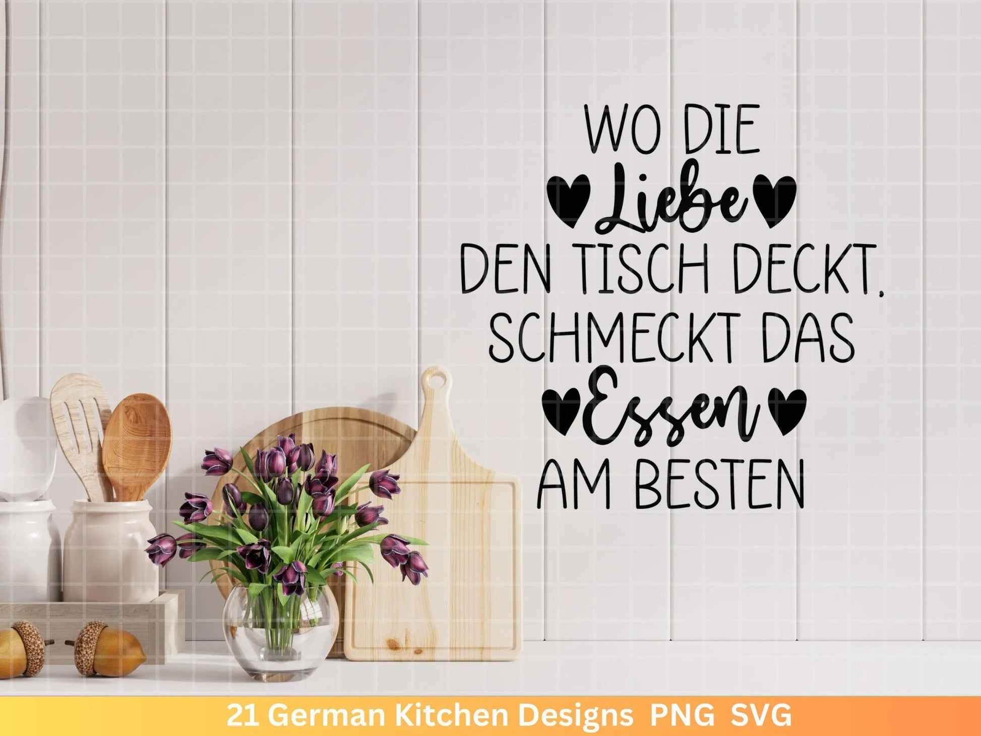 Deutsche Plotterdatei Küche Svg - Kochen svg Bundle - Chefkoch svg - Deutsche Sprüche Küche - Cricut Silhouette Studio Plotterdatei SVG