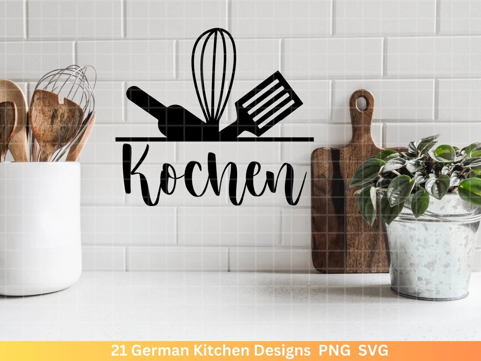 Deutsche Plotterdatei Küche Svg - Kochen svg Bundle - Chefkoch svg - Deutsche Sprüche Küche - Cricut Silhouette Studio Plotterdatei SVG