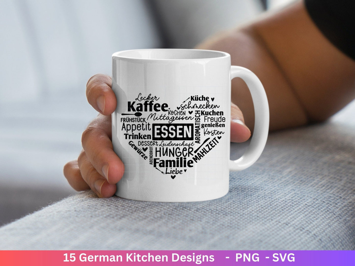 Deutsche Plotterdatei Küche Svg - Kochen svg Bundle - Chefkoch svg - Deutsche Sprüche Küche - Cricut Silhouette Studio Plotterdatei SVG - EmidaDesign