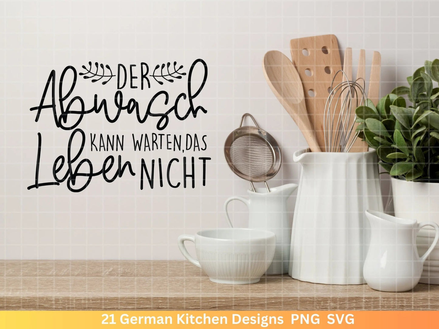 Deutsche Plotterdatei Küche Svg - Kochen svg Bundle - Chefkoch svg - Deutsche Sprüche Küche - Cricut Silhouette Studio Plotterdatei SVG