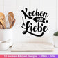 Deutsche Plotterdatei Küche Svg - Kochen svg Bundle - Chefkoch svg - Deutsche Sprüche Küche - Cricut Silhouette Studio Plotterdatei SVG - EmidaDesign