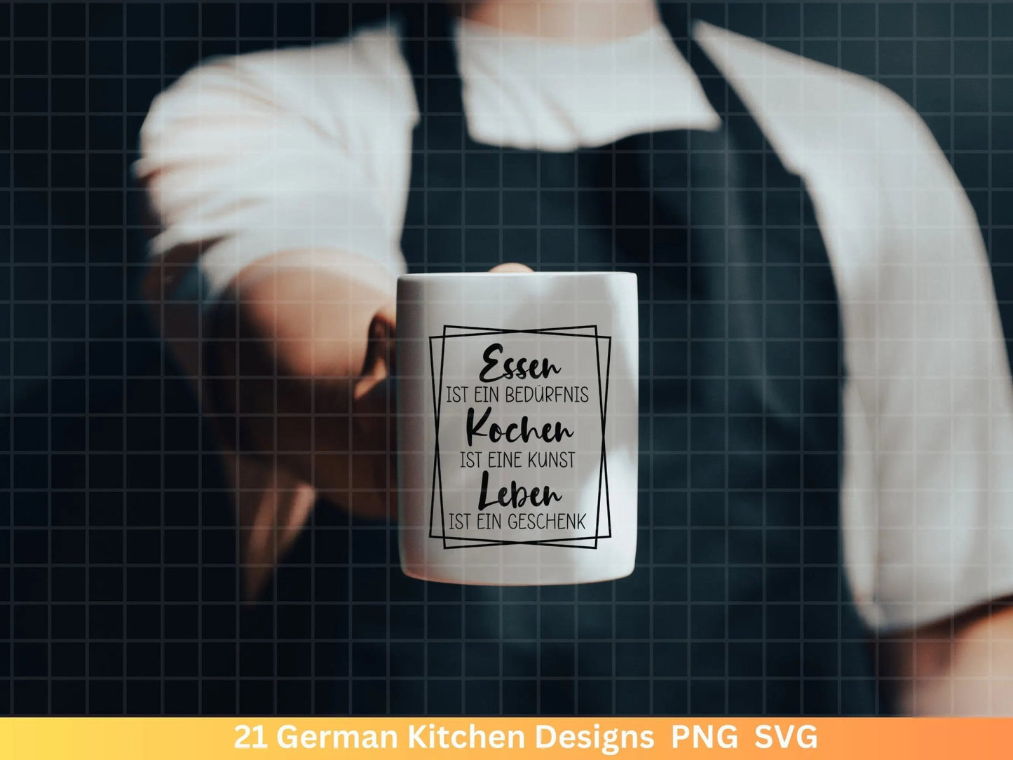 Deutsche Plotterdatei Küche Svg - Kochen svg Bundle - Chefkoch svg - Deutsche Sprüche Küche - Cricut Silhouette Studio Plotterdatei SVG