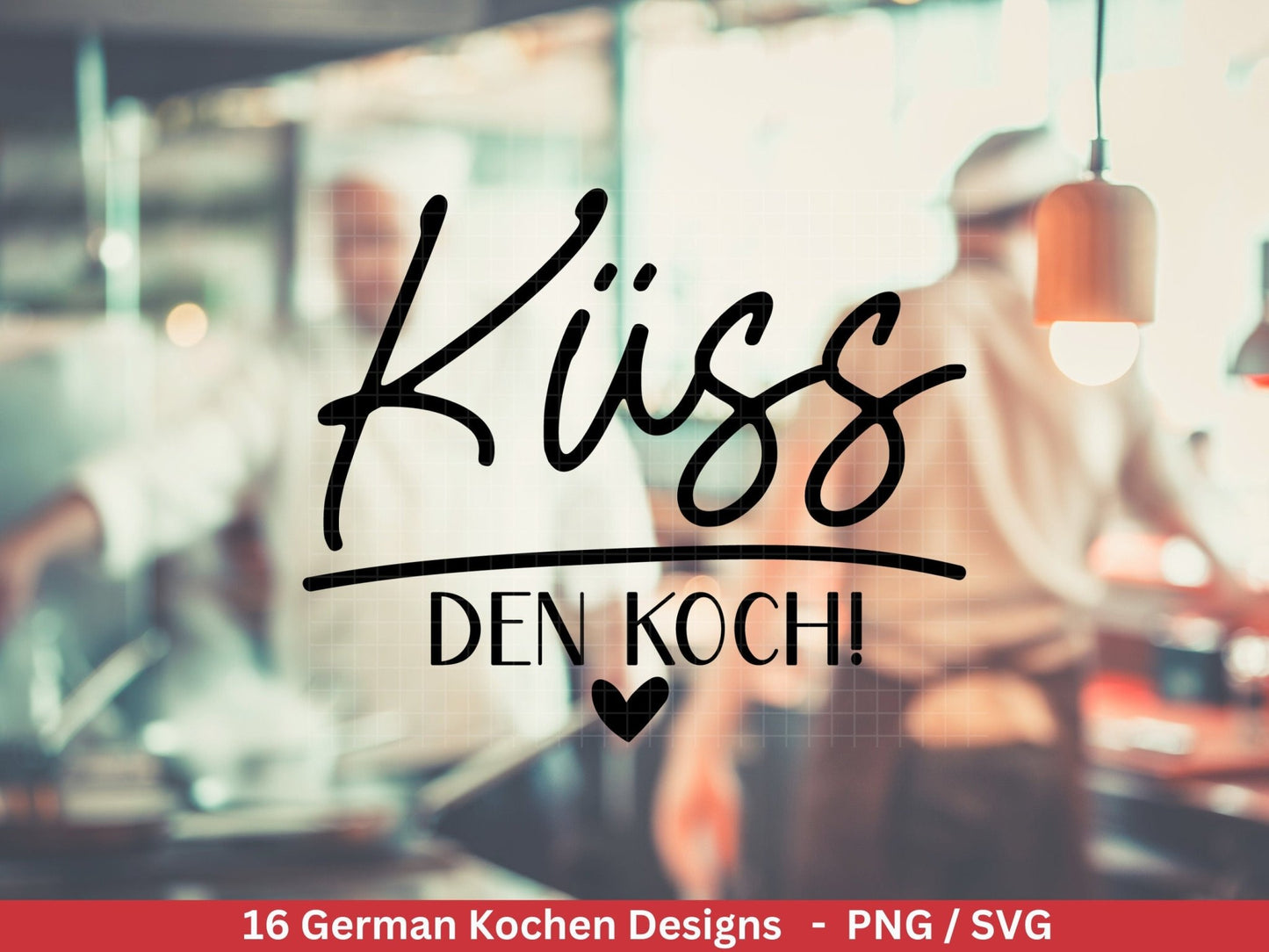 Deutsche Plotterdatei Küche Svg - Kochen svg Bundle - Chefkoch svg - Deutsche Sprüche Küche - Cricut Silhouette Studio Plotterdatei SVG