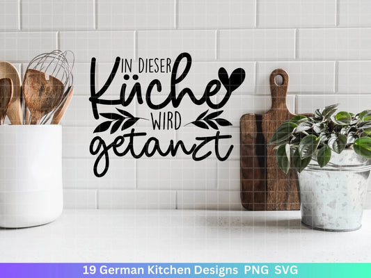 Deutsche Plotterdatei Küche Svg - Kochen svg Bundle - Chefkoch svg - Deutsche Sprüche Küche - Cricut Silhouette Studio Plotterdatei SVG