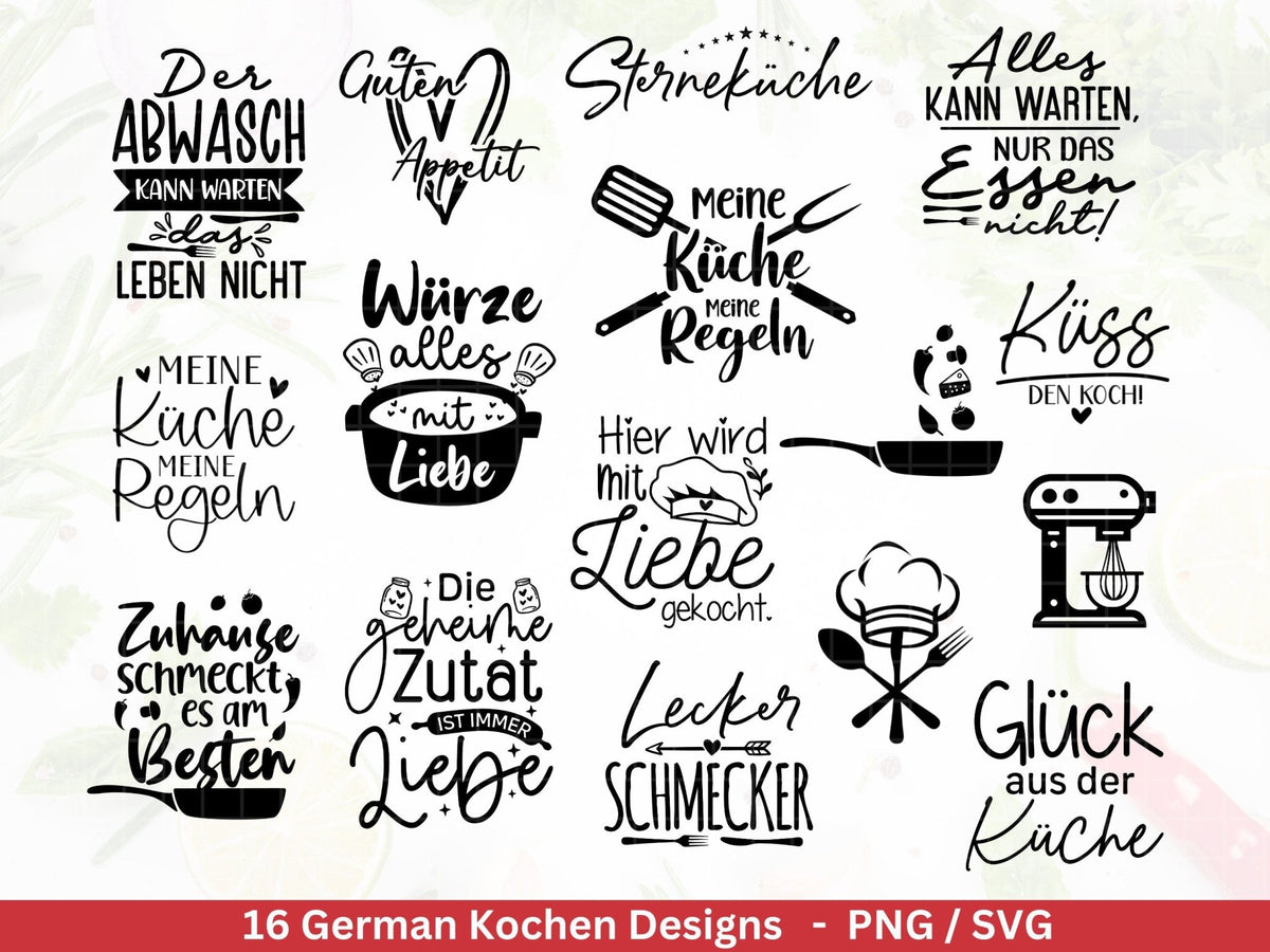Deutsche Plotterdatei Küche Kochen online kaufen