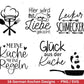 Deutsche Plotterdatei Küche Svg - Kochen svg Bundle - Chefkoch svg - Deutsche Sprüche Küche - Cricut Silhouette Studio Plotterdatei SVG