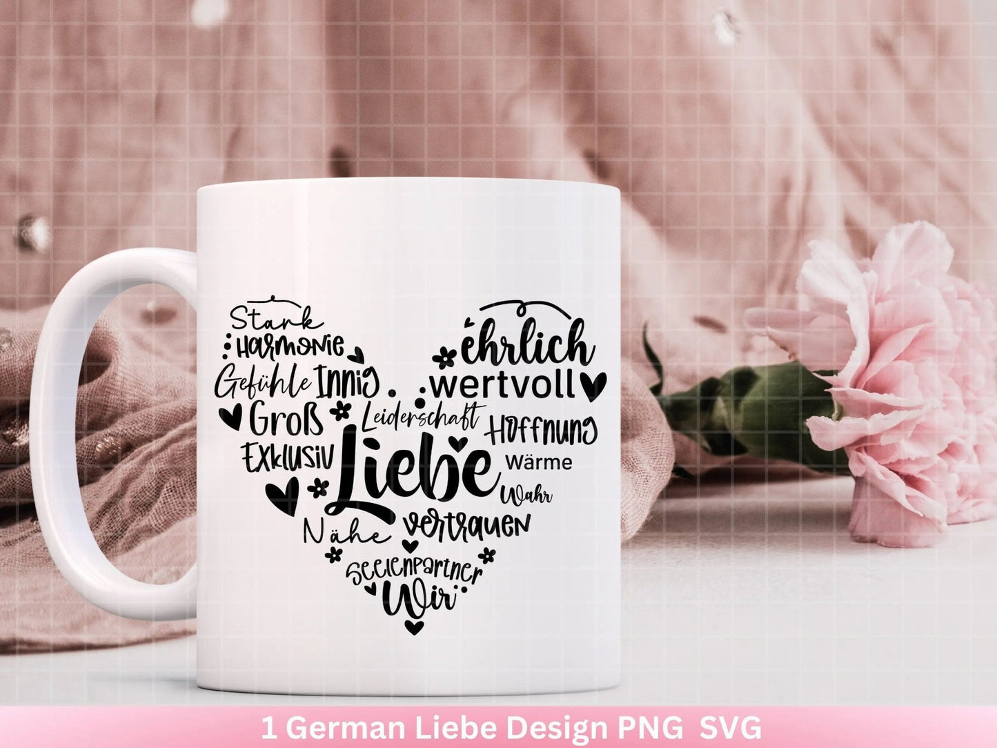 Deutsche Plotterdatei Liebe - Plotterdatei Herz svg - Liebessprüche svg - Deutsche Sprüche svg - Plotterdatei Geburtstag - Cricut Datei