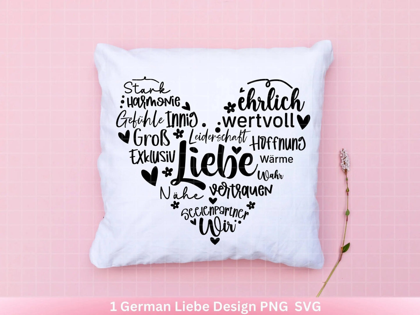 Deutsche Plotterdatei Liebe - Plotterdatei Herz svg - Liebessprüche svg - Deutsche Sprüche svg - Plotterdatei Geburtstag - Cricut Datei