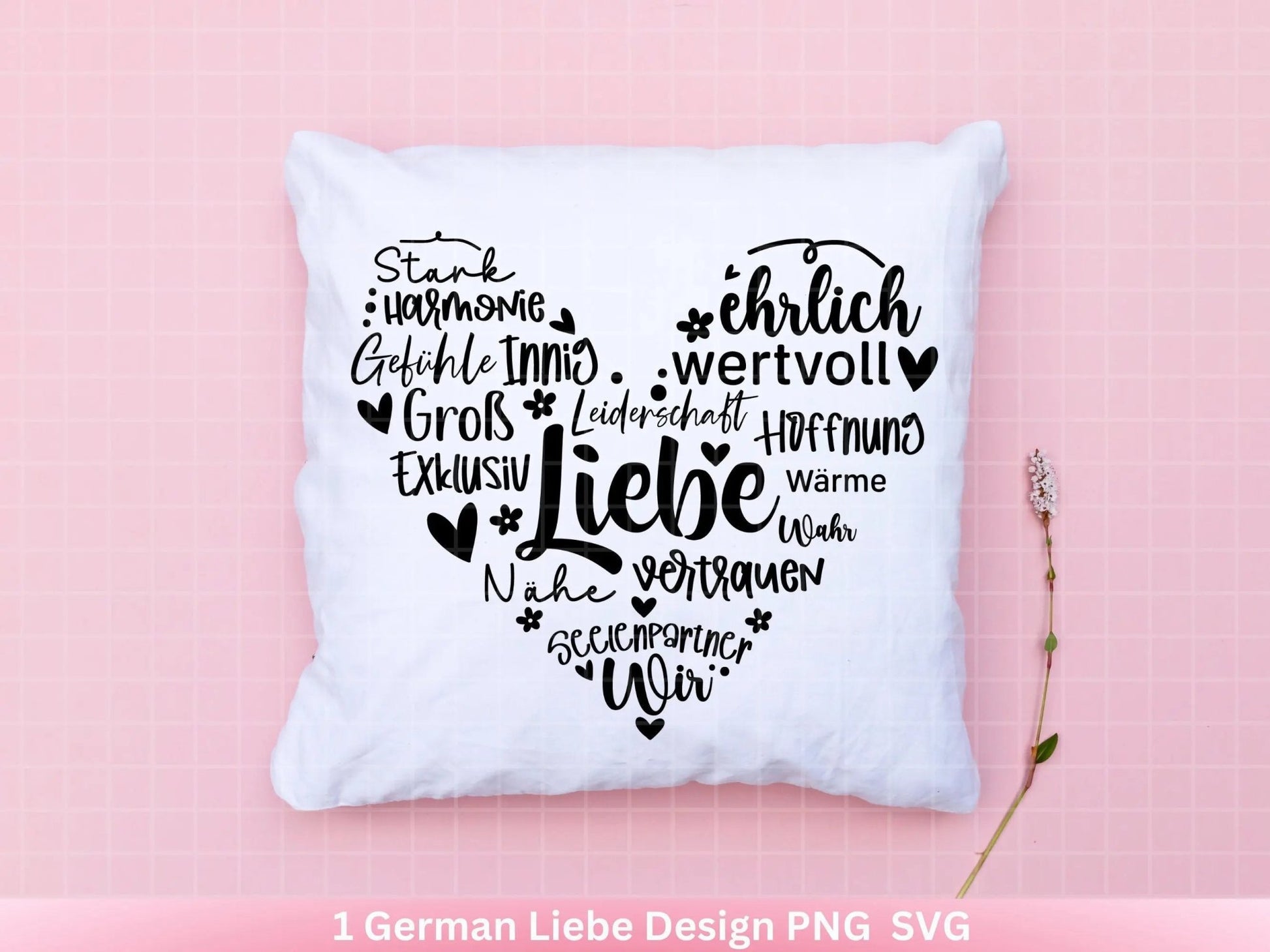 Deutsche Plotterdatei Liebe - Plotterdatei Herz svg - Liebessprüche svg - Deutsche Sprüche svg - Plotterdatei Geburtstag - Cricut Datei