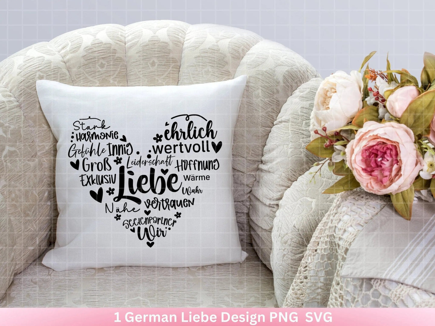 Deutsche Plotterdatei Liebe - Plotterdatei Herz svg - Liebessprüche svg - Deutsche Sprüche svg - Plotterdatei Geburtstag - Cricut Datei