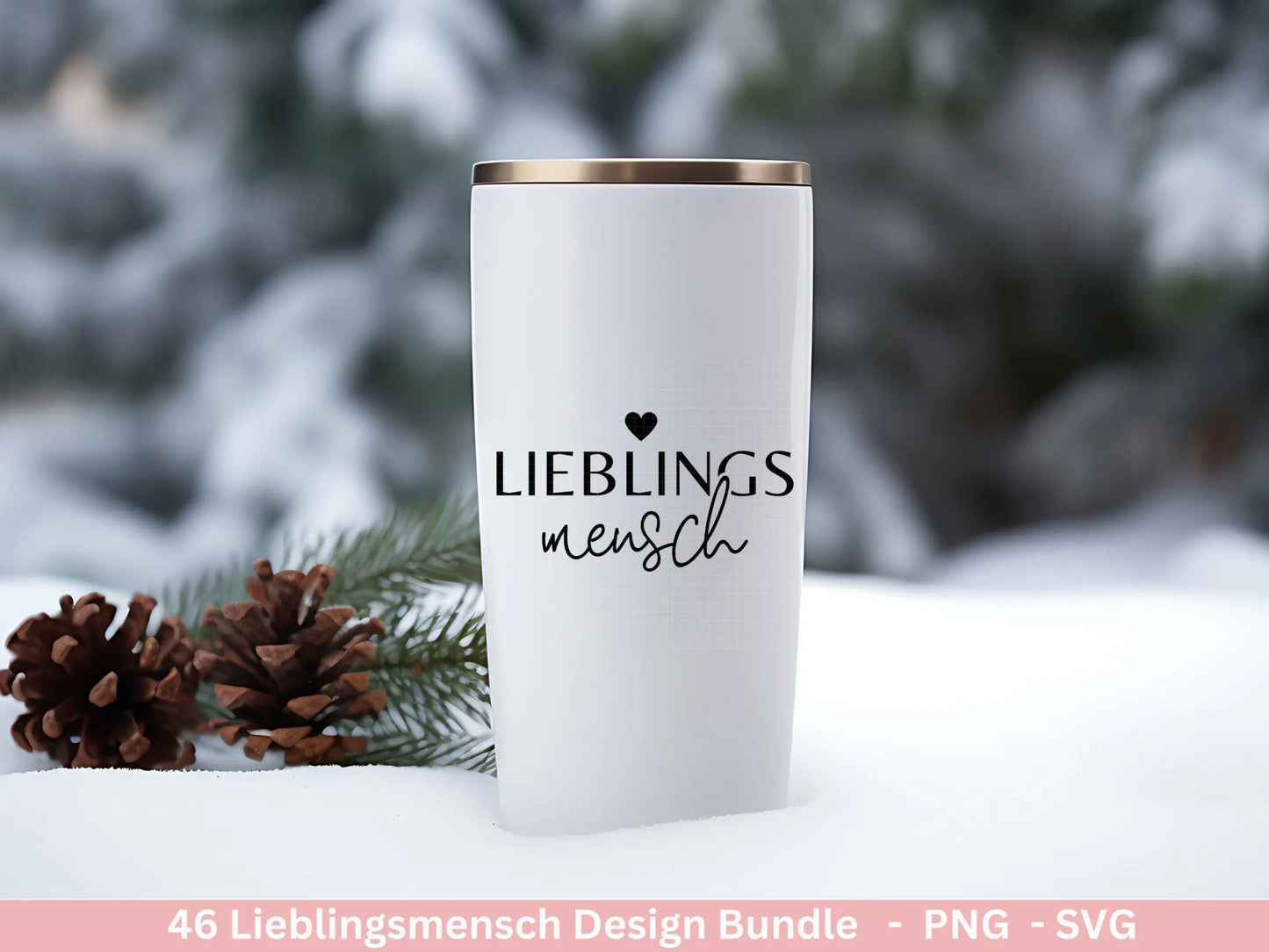 Deutsche Plotterdatei Lieblingsmensch - Du bist toll - Cricut Silhouette Studio Plotterdatei - Herzmensch Geschenk - Mit Liebe SVG Bundle