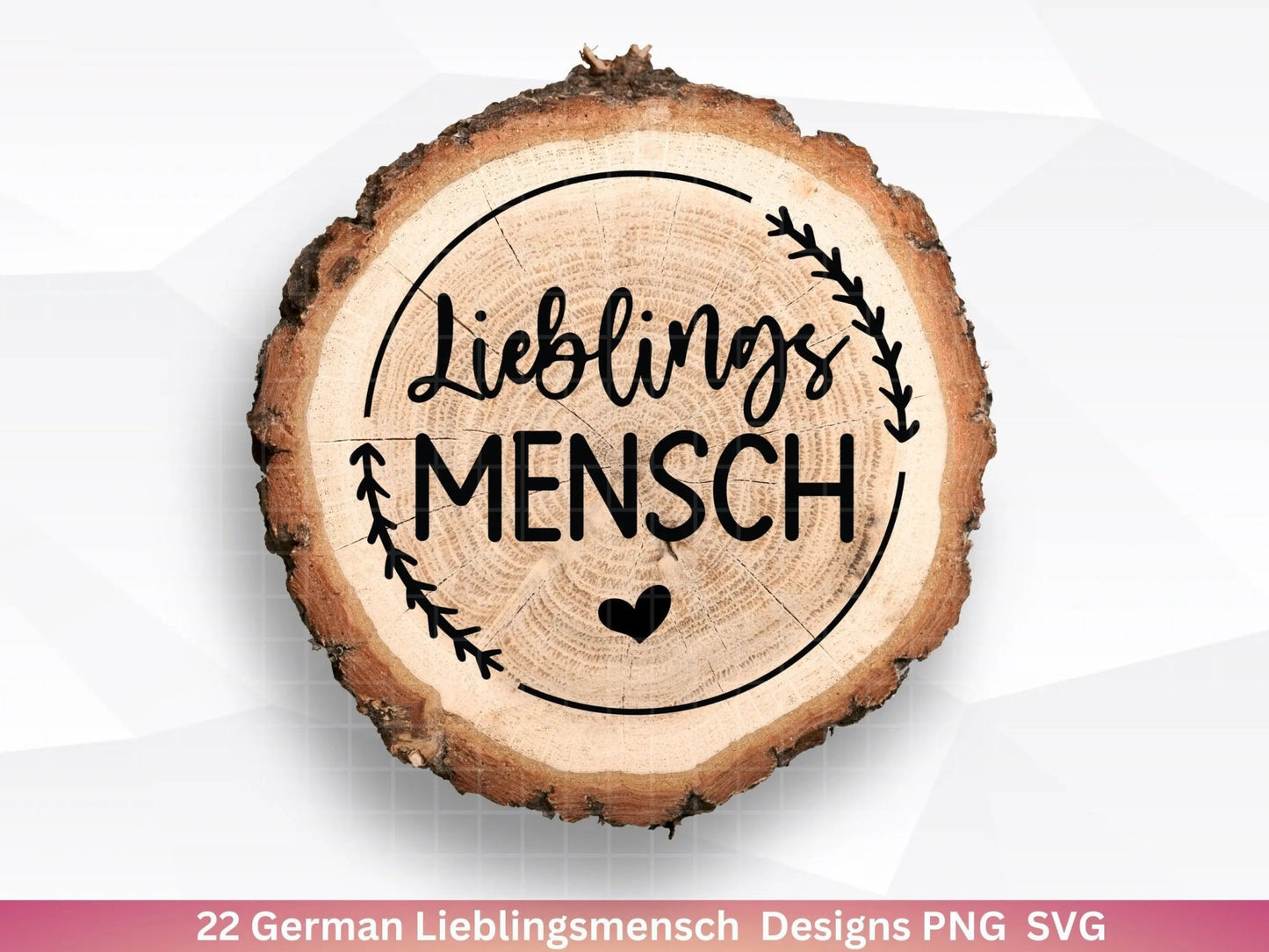 Deutsche Plotterdatei Lieblingsmensch - Du bist toll - Cricut Silhouette Studio Plotterdatei - Herzmensch Geschenk - Mit Liebe SVG Bundle