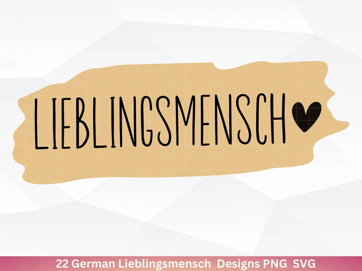 Deutsche Plotterdatei Lieblingsmensch - Du bist toll - Cricut Silhouette Studio Plotterdatei - Herzmensch Geschenk - Mit Liebe SVG Bundle