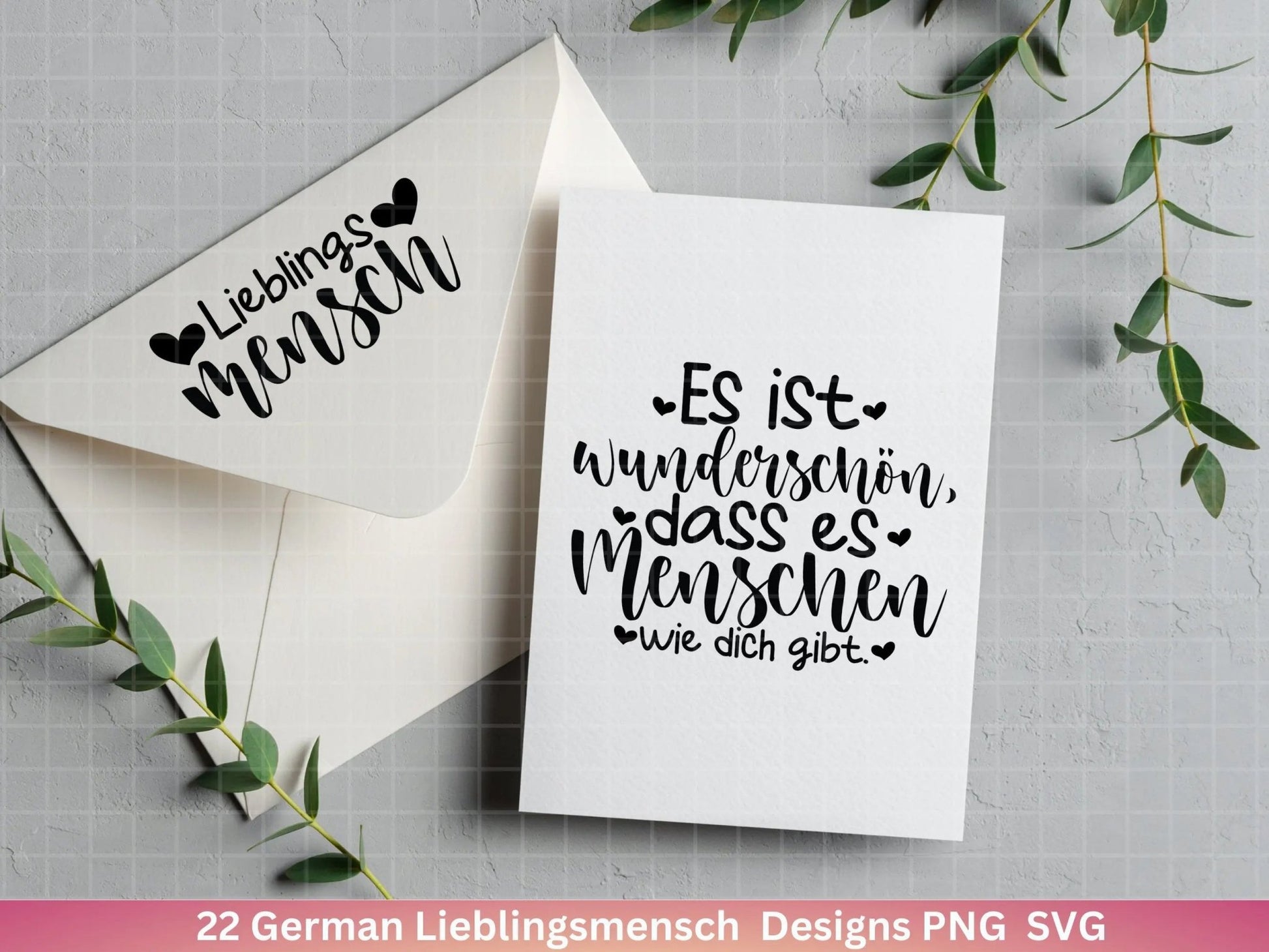 Deutsche Plotterdatei Lieblingsmensch - Du bist toll - Cricut Silhouette Studio Plotterdatei - Herzmensch Geschenk - Mit Liebe SVG Bundle