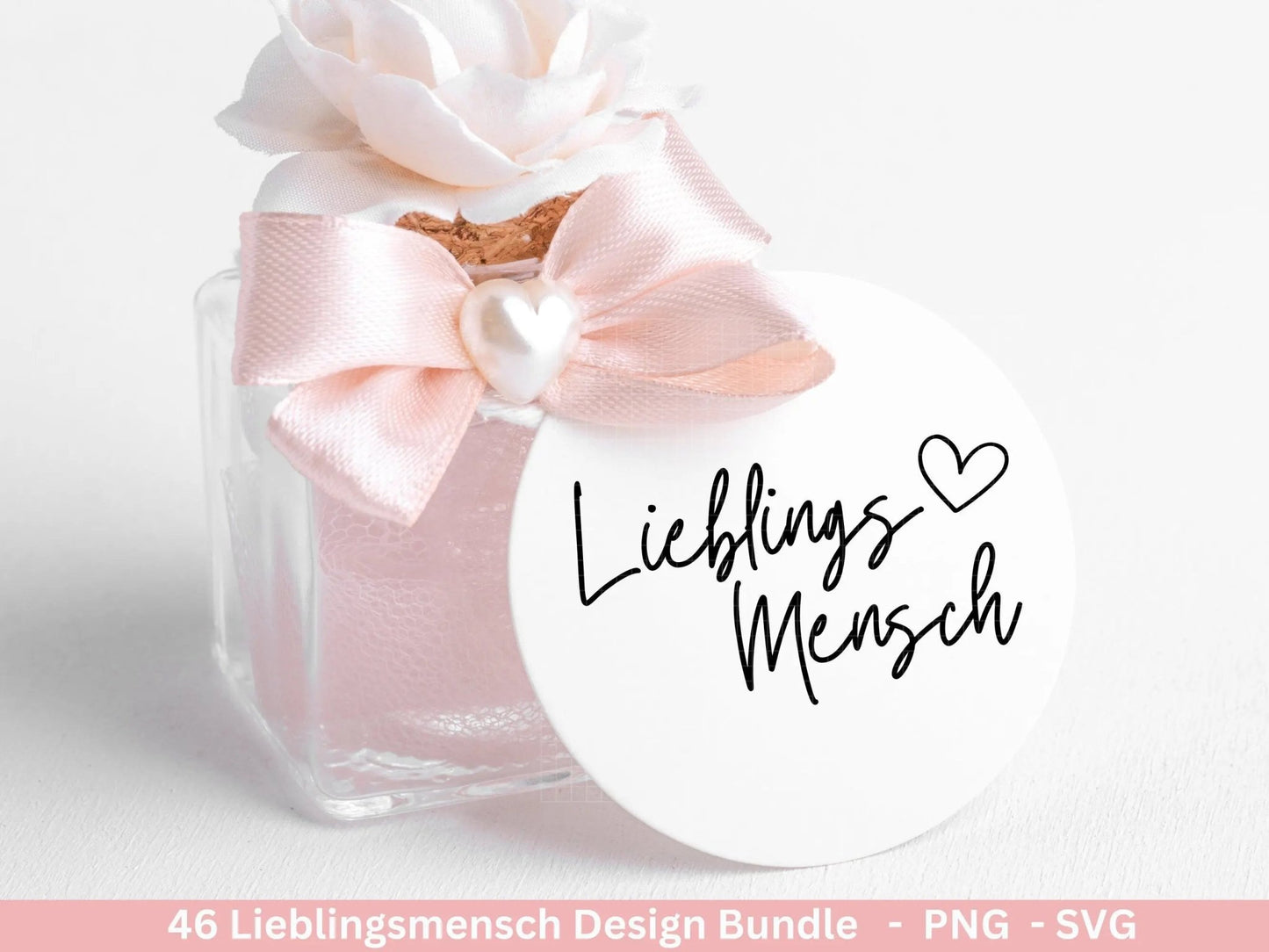 Deutsche Plotterdatei Lieblingsmensch - Du bist toll - Cricut Silhouette Studio Plotterdatei - Herzmensch Geschenk - Mit Liebe SVG Bundle