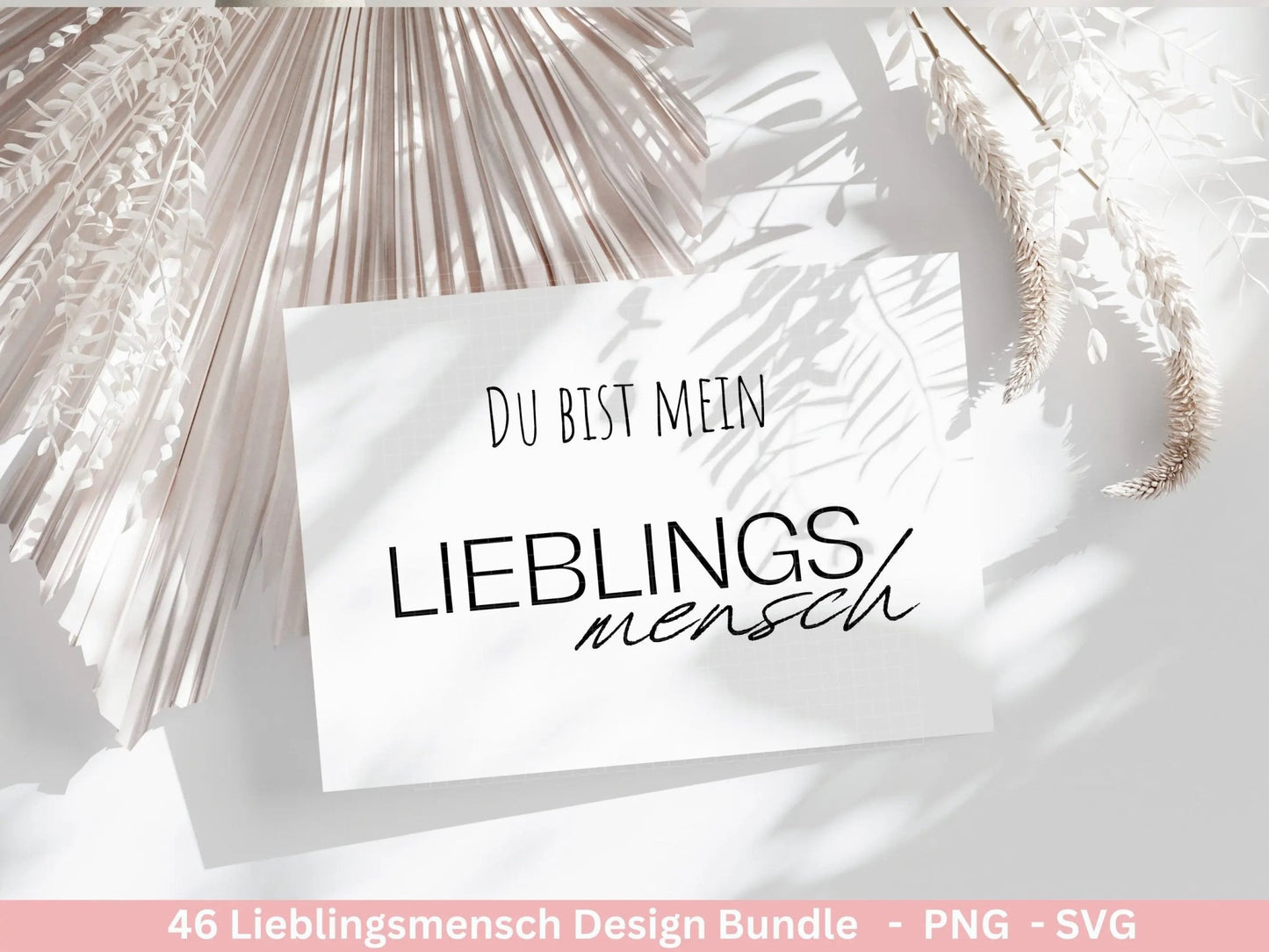 Deutsche Plotterdatei Lieblingsmensch - Du bist toll - Cricut Silhouette Studio Plotterdatei - Herzmensch Geschenk - Mit Liebe SVG Bundle