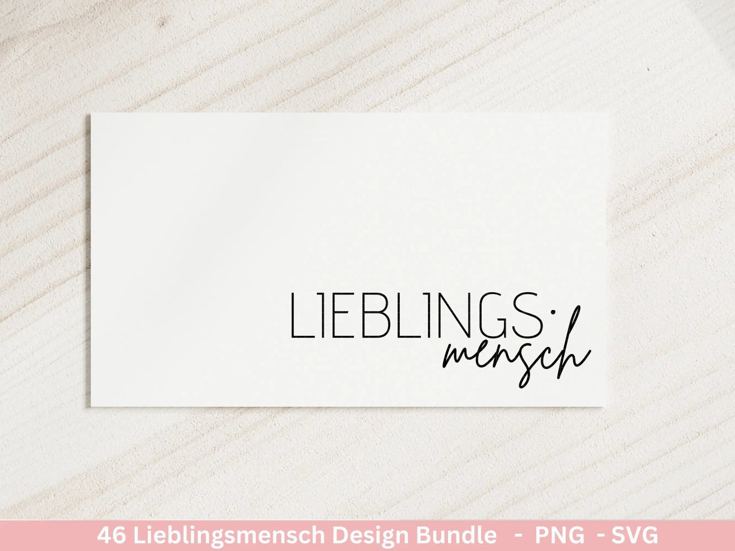 Deutsche Plotterdatei Lieblingsmensch - Du bist toll - Cricut Silhouette Studio Plotterdatei - Herzmensch Geschenk - Mit Liebe SVG Bundle